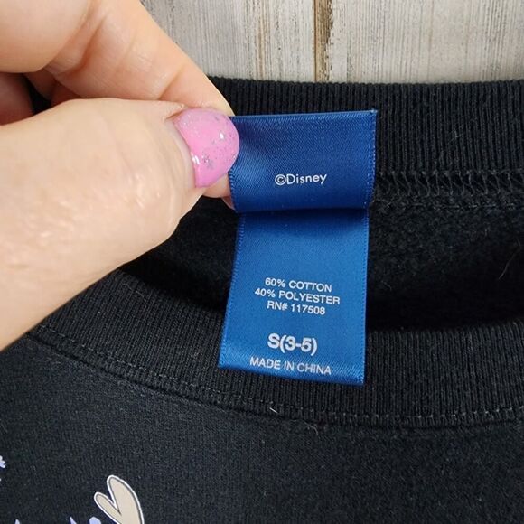 Disney Frozen Graphic Light Up Long Sleeve Pullover Sweater Black Size Small - Picture 7 of 11